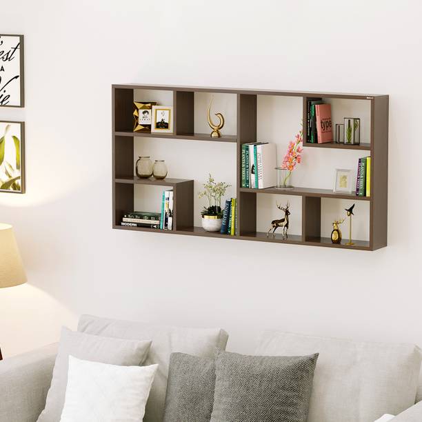 BLUEWUD Engineered Wood Open Book Shelf