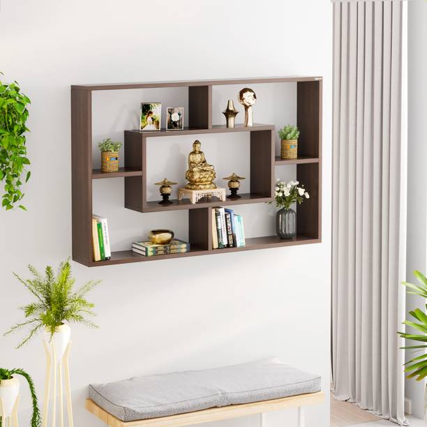 BLUEWUD Crafte 5 Multi-Tier Shelves Engineered Wood Open Book Shelf