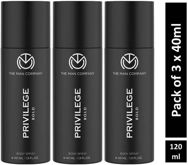 THE MAN COMPANY Privilege Bold Premium Long-Lasting Fragrance Travel Pack Deodorant Spray  -  For Men & Women