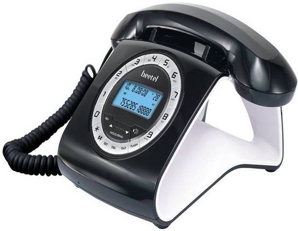 Beetel M73 Stylish Retro Design Corded Landline Phone with Answering Machine