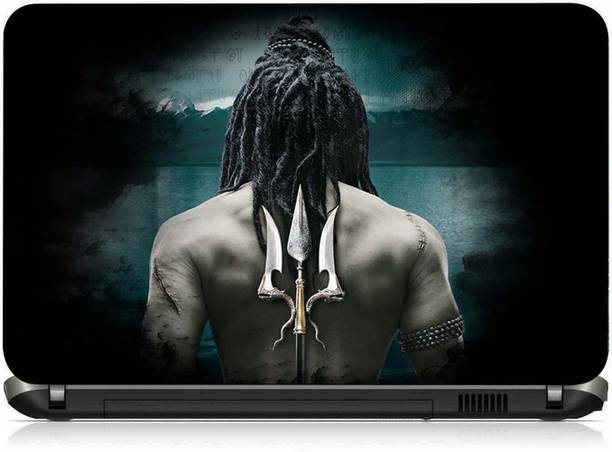 VI COLLECTIONS SHIVA WITH TRISHUL PVC (Polyvinyl Chloride) Laptop Skin Compatible for 15.6 inch