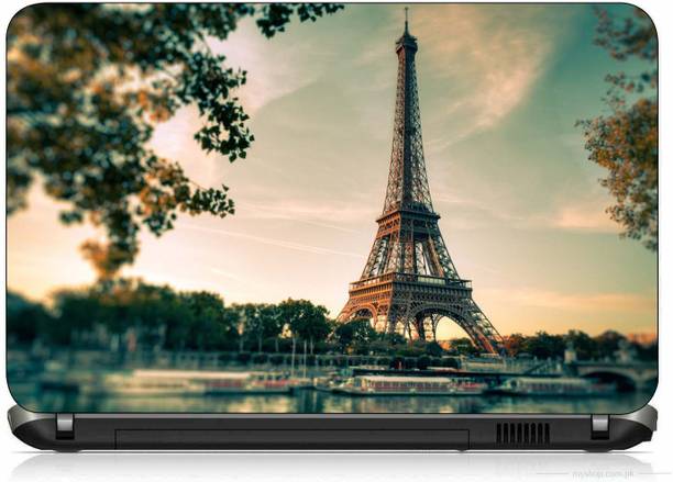VI COLLECTIONS EIFFEL TOWER LONG SHOT PRINTED VINYL Laptop Skin Compatible for 15.5 inch