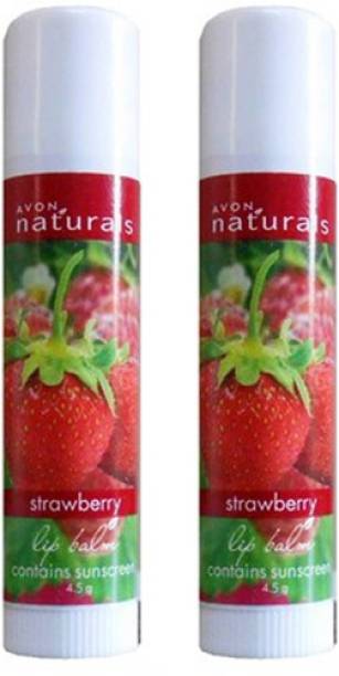 AVON Naturals Strawberry Lip Balm Combo Pack (4.5g each) Strawberry