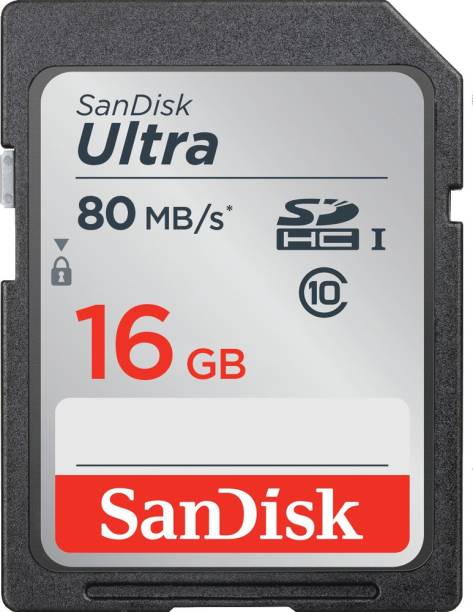 SanDisk 533X 16 GB Ultra SDHC Class 10 80 MB/s  Memory Card