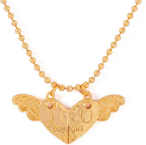 Artificial Love Glossy Gold-plated Alloy Pendant