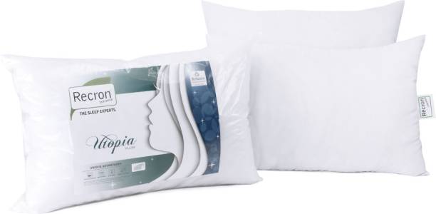 RECRON CERTIFIED Utopia Microfibre Solid Sleeping Pillow Pack of 2