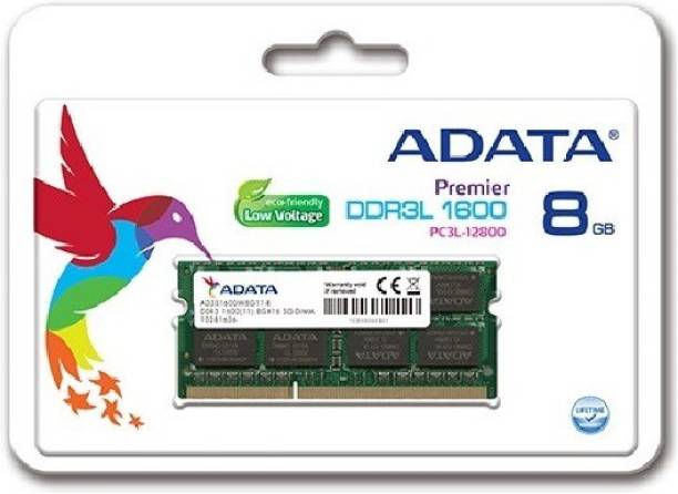 ADATA Premier DDR3 8 GB (Dual Channel) Laptop SDRAM (ADDS1600W8G11-B)