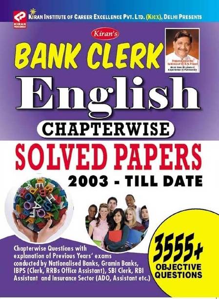 Bank Clerk English Chapterwise Solved Papers 2003 - Till Date (3555+ Objective Questions)