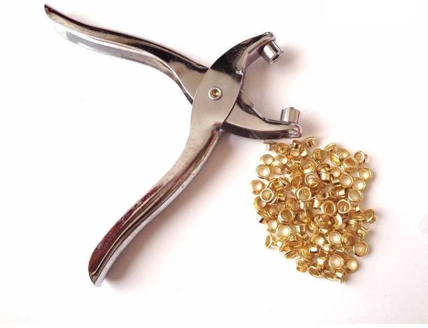DIY Crafts StainSteel Eyelet Prong Studs Snap Fastener Plier Leather Hole Punche Rivet