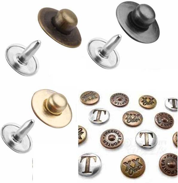 DIY Crafts 100Set Rivets Fastener Stud Button Sewing Leather Craft Bag Jeank Rivet