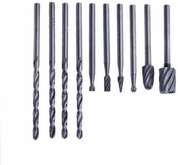DIY Crafts 4 Drill Bit+6HSS Wood Miling Burrs+Drill Carving Rotary Locator Tools 4 Drill Bit /6 HSS Wood Milling Burrs / 1 Drill Carving Rotary Locator Tools Rotary Bit Set
