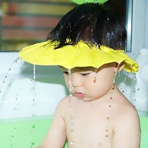 Inventure Retail Soft Baby Kids Shampoo Bathing Hat Wash Hair Shield - Yellow