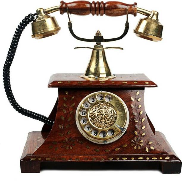 Handicraft Antique Operational Telephone In Royal Look Decorative Showpiece  -  23 cm