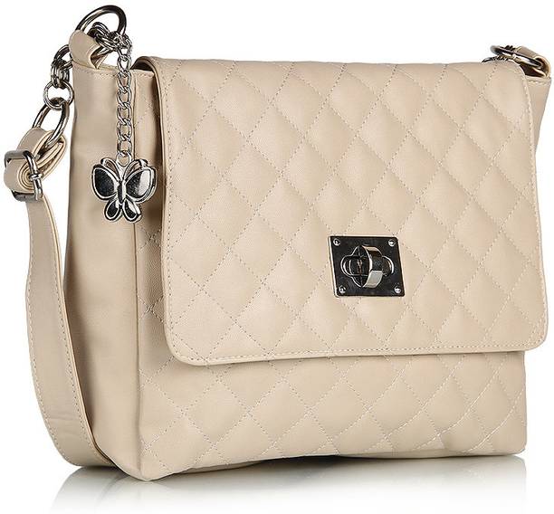 Beige Women Sling Bag - Medium