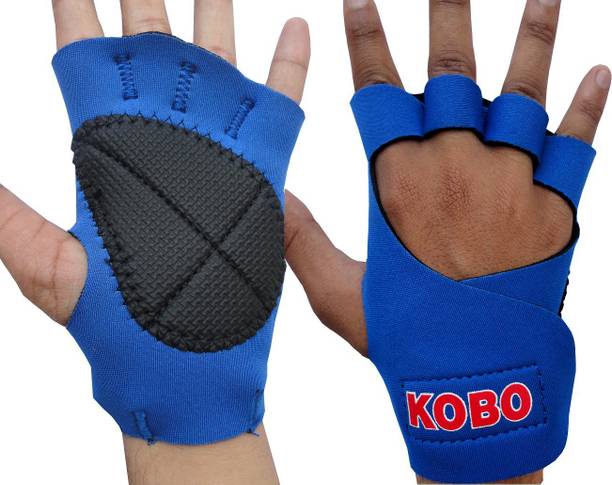 KOBO Blue Neoprene Weight Lifting Gym & Fitness Gloves