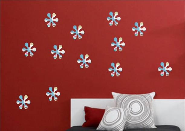 wall1ders 122 cm Wall1ders Blooming Flowers Silver Sticker