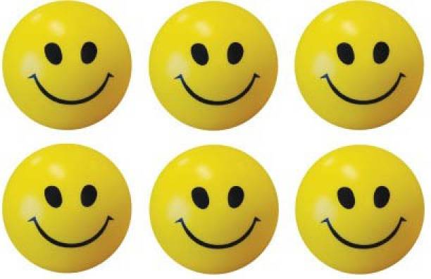 Mplus Smiley Face Squeeze Stress Ball - Set of 6  - 3 inch