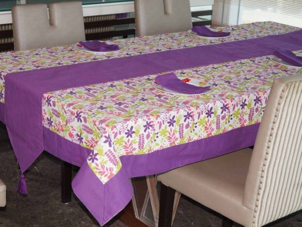 Lushomes Purple Organic Cotton Table Linen Set