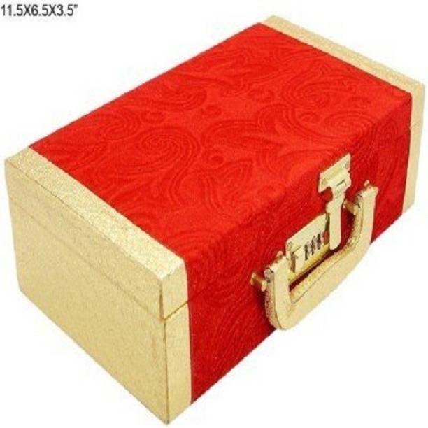 KUBER INDUSTRIES 2 Rods Transparent Bangle Organizer Box Velvet Coated Storage Case With lock System Make Up Vanity Box