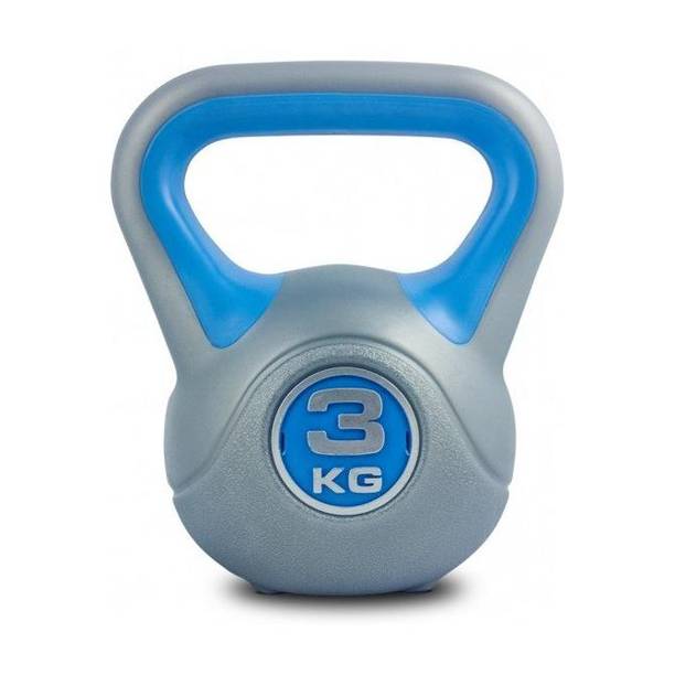 KOBO Fitness 3 Kg High Quality Imported for Gym Grey, Blue Kettlebell