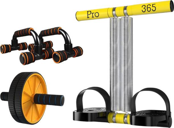 PRO365 Combo Of Single TT, Pushup Bar and Abdominal Wheel for Ab exerciser Ab Exerciser