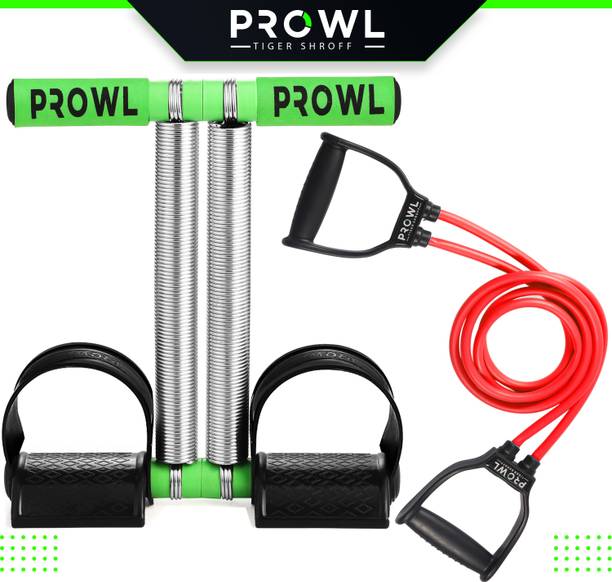 PROWL by Tiger Shroff Double Spring Tummy Trimmer & Heavy Resistance Tube Rope Workout एब व्यायाम करने वाला