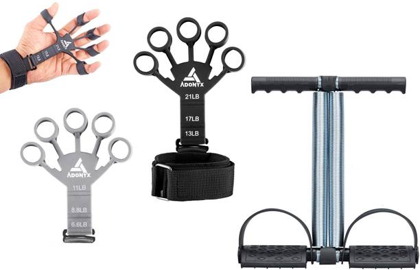 ADONYX Double Spring Tummy Trimmer & Hand Grip Strengthener Hand Grip fitness Exercises Ab Exerciser
