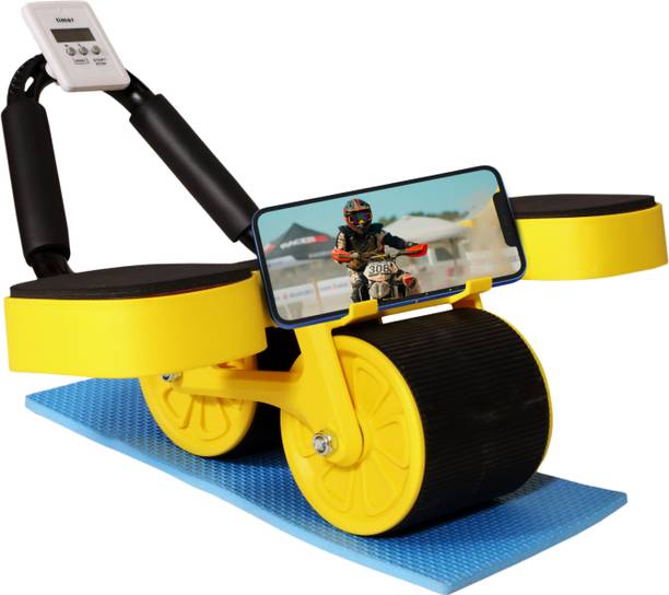 PRO365 Auto Rebound Ab Wheel With Timer Elbow Support Core Strength Training एब व्यायाम करने वाला