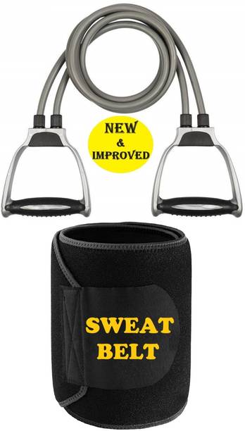 Spegi Hard Toning Resistance Tube and Sweat Slim Belt Ab Exerciser Ab Exerciser