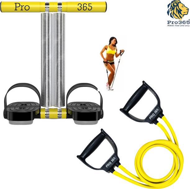 PRO365 Double Spring Tummy Trimmer with Toning Tube For Workout (yellow) एब व्यायाम करने वाला