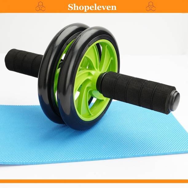 Shopeleven Port le dominal Double Wheel Gym For Fitness Equipment एब व्यायाम करने वाला
