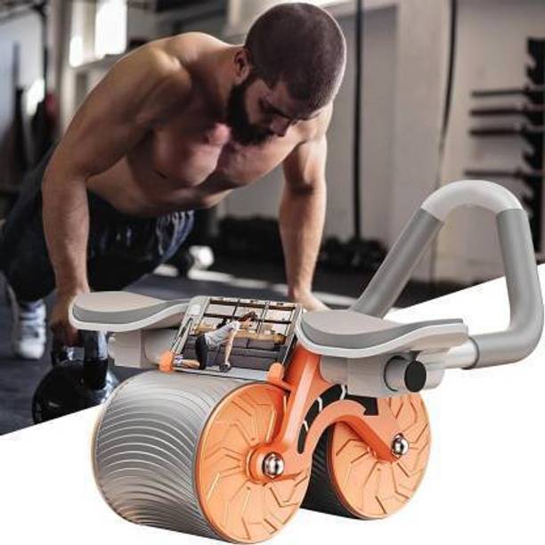 Wallet Roller Wheel Exercise with Elbow Support, Automatic Rebound Abdominal Wheel Ab Exerciser