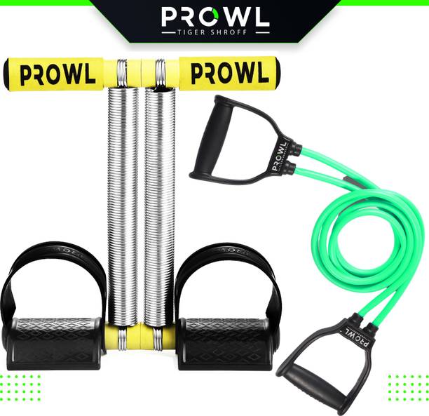 PROWL by Tiger Shroff Combo Offer Tummy Trimmer & Double Toning Tube Gym Workout एब व्यायाम करने वाला