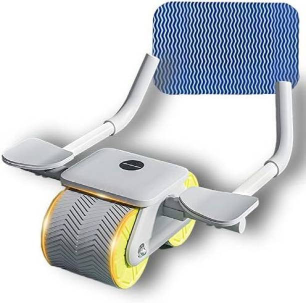 INDIAHUNK LLP Elbow-Supported Ab Wheel Roller features automatic rebound with plank Ab Exerciser