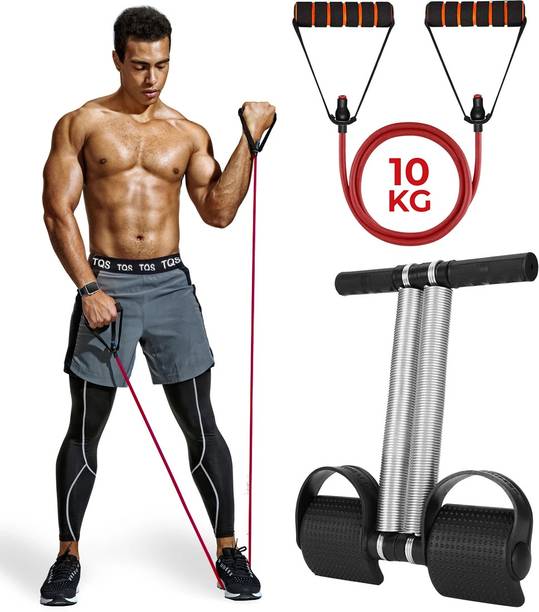 TQS Tummy Trimmer + Exercise Resistance Toning Tube gym equipment jim Fitness Ab Exerciser