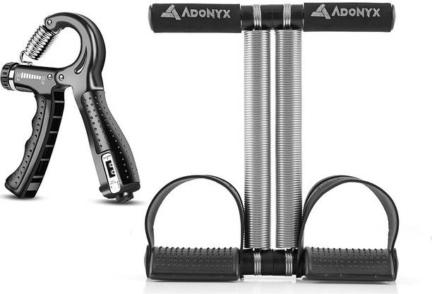 ADONYX Fitness Combo of Tummy trimmer & Adjustable Hand Exerciser Finger Exerciser Ab Exerciser