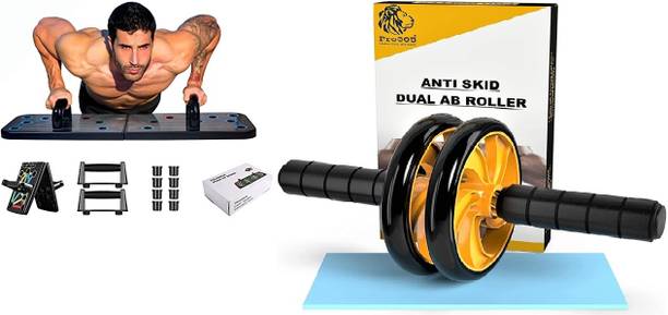 PRO365 Push Up Board with New Ab Wheel Combo 6 Months Warranty Ab Exerciser