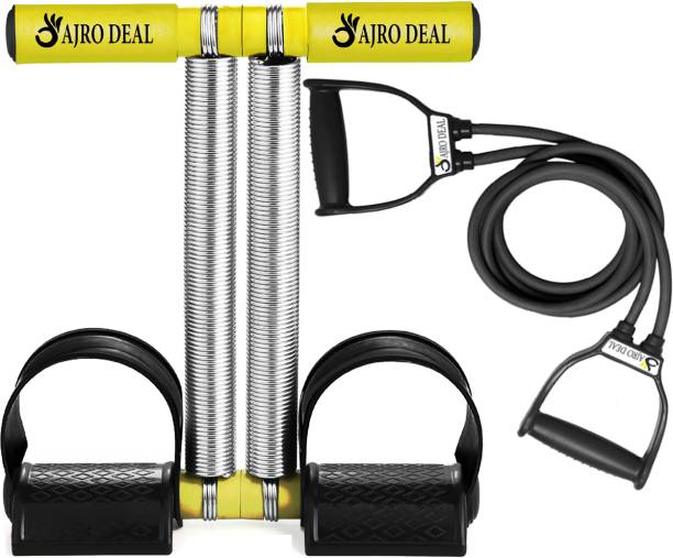 AJRO DEAL Double Spring Waist & Tummy Trimmer & Toning Band for Stretching, Home Fitness Ab Exerciser