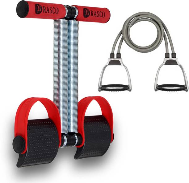 RASCO COMBO RED BELT WITH FOAM GRIP WITH Tonning Tube Ab Exerciser