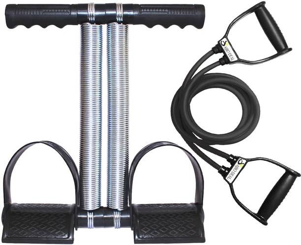 URFAVSTORE Ultimate Ab Workout Combo: Tummy Trimmer with Resistance Tube Ab Exerciser