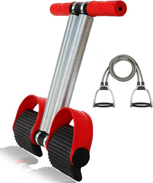 RASCO Double Spring Tummy Trimmer for Abs and Legs Exercise with Resistance Pull Rope Ab Exerciser