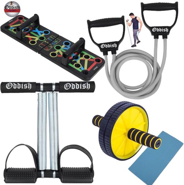 HOUSE OF COMMON 12 inch Tummy Trimmer and pushup bar, Toning tube with abdominal wheel Ab Exerciser