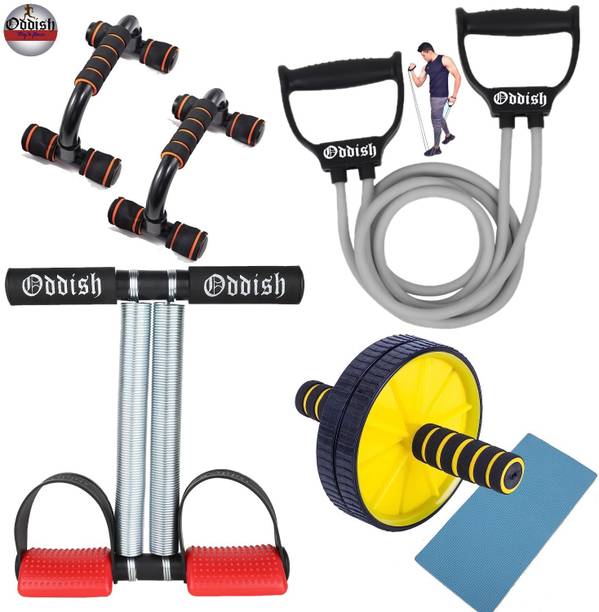 Oddish 12 inch Tummy Trimmer and pushup bar, Toning tube with abdominal wheel Ab Exerciser