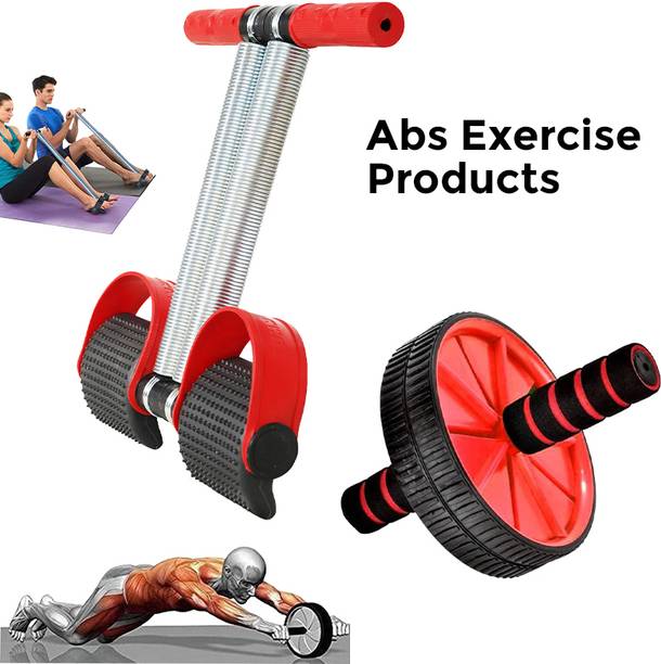 Khargadham Tummy Trimmer with AB Roller & for Home Workout Gym Combo Kit Ab Exerciser