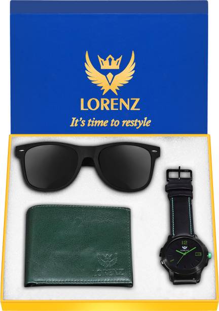 LORENZ Watch, Sunglass & Wallet Combo