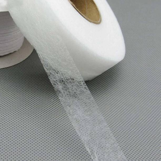 Fashion Club Rivil Civil Fabric Fusing Tape Double Sided Adhesive Hem Tape Iron on Tape (White) Buckram Interfacing Interlining Fusible 20mm Wide x 100 Yards Long Sewing Accessory Adhesive Accessory Tape Dot