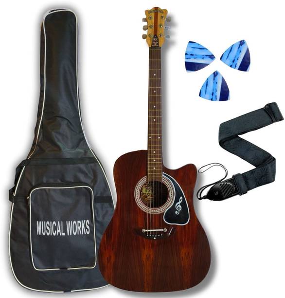 Musikalwork accostic guitaer-037 Semi-acoustic Guitar Rosewood Rosewood Right Hand Orientation