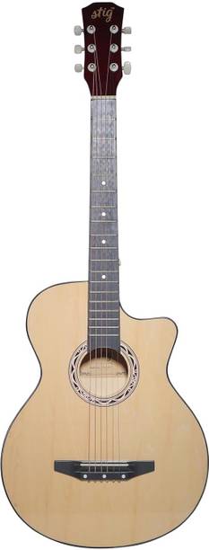 Stig Natural Acoustic Guitar – Spruce & Linden Wood, Right-Handed, Premium Tone Acoustic Guitar Spruce Wood Linden Wood Right Hand Orientation