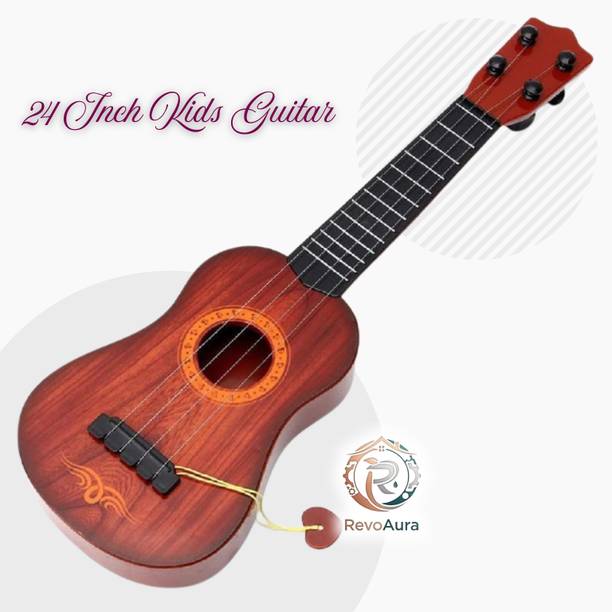 RevoAura Junior 24” Acoustic Guitar for Kids | Beginner Friendly Musical Instrument Acoustic Guitar Oak Wood Steel