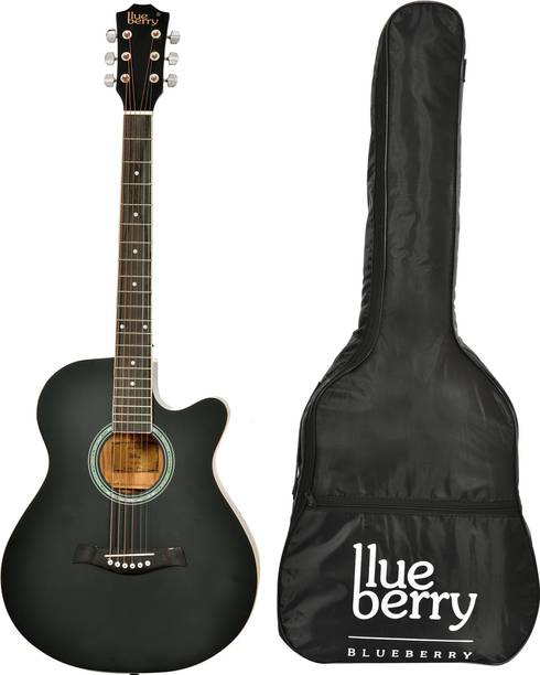 BLUEBERRY B-40Y-Black, 40" Acoustic Guitar Spruce Rosewood Right Hand Orientation